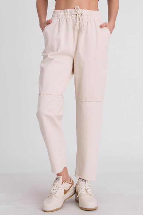 CROPPED GABARDIN PANTS