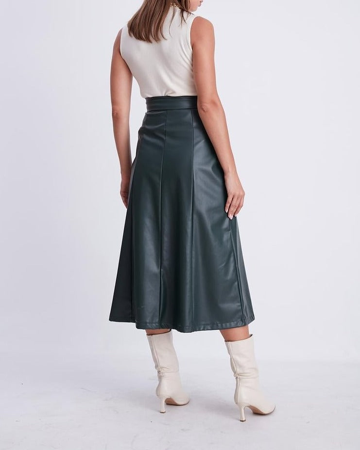 FAUXY MIDI SKIRT